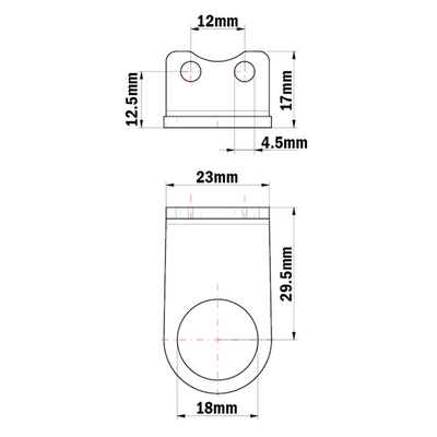66-218-1 MODULAR SOLUTIONS ALUMINUM BRACKET 18MM SENSOR HOLDING